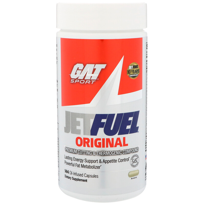 GAT, Jet Fuel, 144 Oil Infused Capsules iHerb