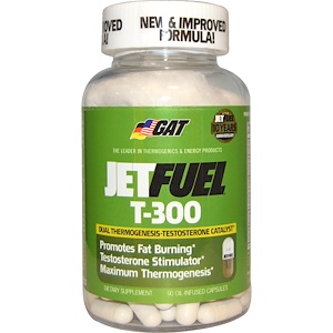 GAT, Реактивное топливо T-300, Двойной катализатор термогенеза и тестостерона, 90 капсул с маслом