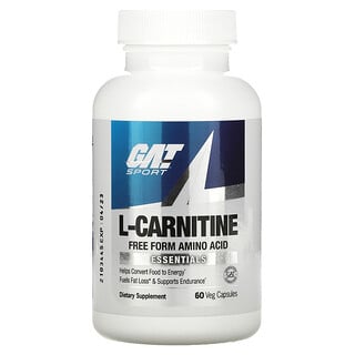 GAT, L-carnitine, Acide aminé, Forme libre, 60 capsules végétariennes