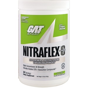 GAT, Nitraflex+C, лимон-лайм, 14,8 унций (420 г)