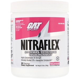 Отзывы о ГАТ, NITRAFLEX, Pink Lemonade, 10.6 oz (300 g)