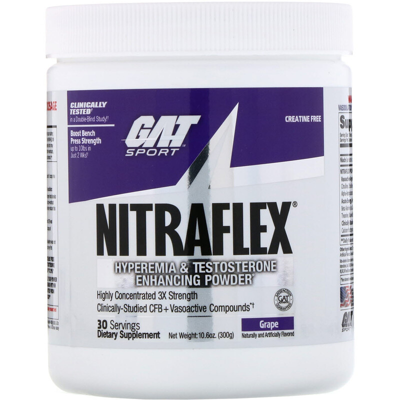 GAT, NITRAFLEX, Winogrono, 10,6 uncji (300 g)