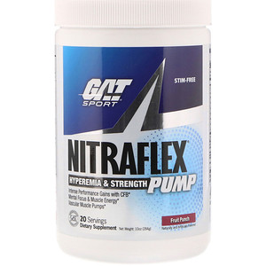 Отзывы о ГАТ, Nitraflex Pump, Fruit Punch, 10 oz (284 g)