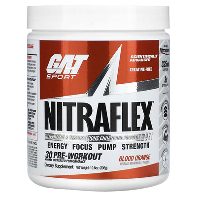 

GAT, NITRAFLEX, Blood Orange, 10.8 oz (306 g)