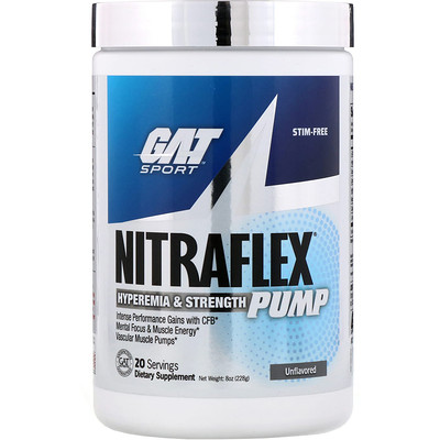 GAT Добавка для набора мышечной массы Nitraflex Pump, без добавок, 228 г