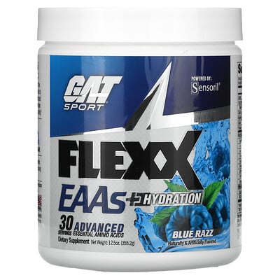 

GAT Flexx EAAs + Hydration Blue Razz 12.2 oz (355.2 g)