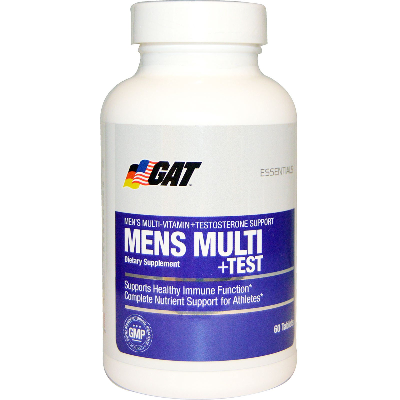 GAT, Essentials Men's Multi + Test, 60 Tablets