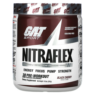 

GAT Sport, NITRAFLEX, черемуха, 297 г (10,5 унции)