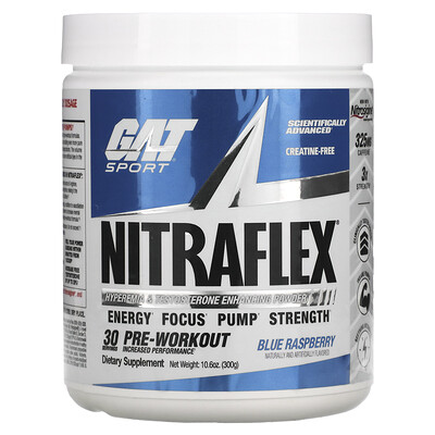 

GAT, Sport, NITRAFLEX, Blue Raspberry, 10.6 oz (300 g)