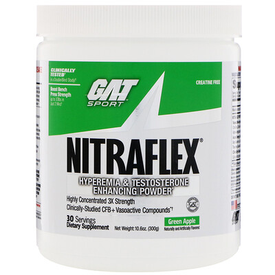 GAT NITRAFLEX, Green Apple, 10.6 oz (300 g)