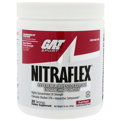 GAT NITRAFLEX, Fruit Punch, 10.6 oz (300 g)