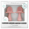 Grabease‏, Double Silicone Spoons, 3m+, Blush, 2 Spoons