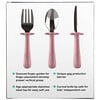 Grabease‏, Stainless Steel Fork, Knife & Spoon Set, 18m+, Blush, 1 Set