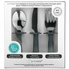 Grabease‏, Stainless Steel Fork, Knife & Spoon Set, 18m+, Gray, 1 Set