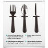 Grabease, Stainless Steel Fork, Knife & Spoon Set, 18m+, Gray, 1 Set