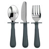 Grabease‏, Stainless Steel Fork, Knife & Spoon Set, 18m+, Gray, 1 Set