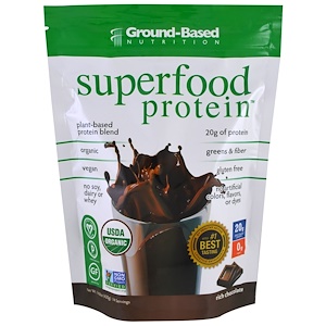 Ground Based Nutrition, Organic Superfood Protein, Rich Chocolate, 14.8 oz (420 g)