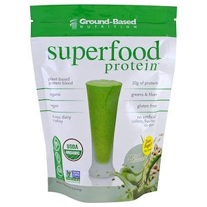 Ground Based Nutrition, Organic Superfood Protein, Natural Flavored, 13.2 oz (374 g)