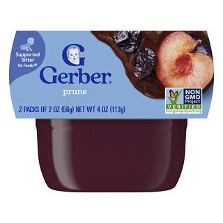Gerber, Baby Foods, 1st Foods®, Prune, 2 Paket, Her Biri 56 g (2 ons)