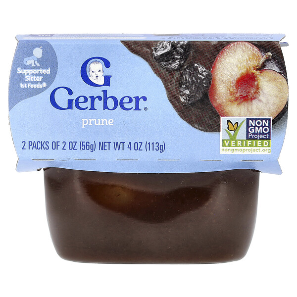 Gerber Baby Food, 1st Foods®, Prune, 2 Pack, 2 oz (56 g) Each