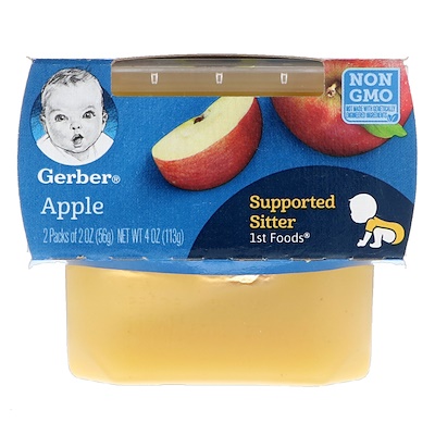 Gerber 1st Foods,蘋果,2包,2盎司(56克)