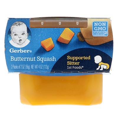 Gerber 1st Foods,冬南瓜,2包,每包2盎司(56克)