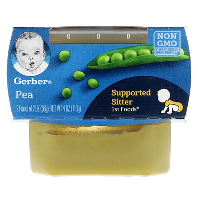 Gerber 1st Foods,豌豆,2包,每包2盎司(56克)