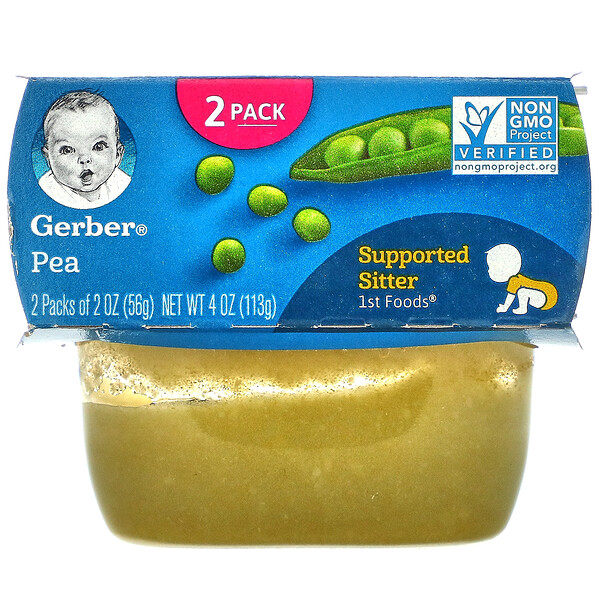 Gerber, Pea, 2 Pack, 2 oz (56 g) Each