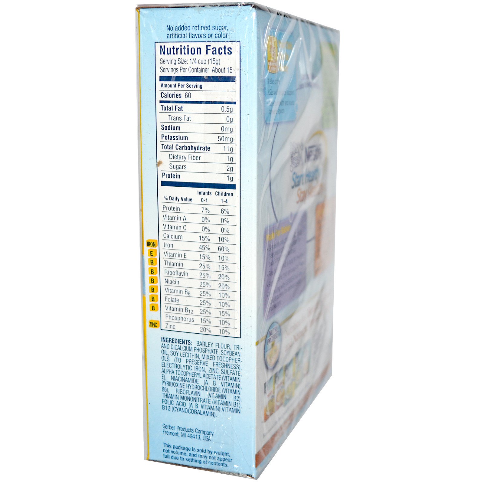 baby cereal nutrition