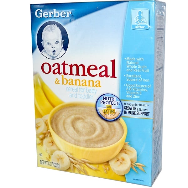 Gerber, Cereal for Baby and Toddler, Oatmeal & Banana, 8 oz (227 g) (Discontinued Item) 
