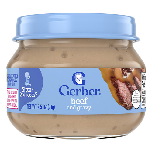 Gerber, 2nd Foods®, Sitter, Rindfleisch und Soße, 71 g (2,5 oz.)