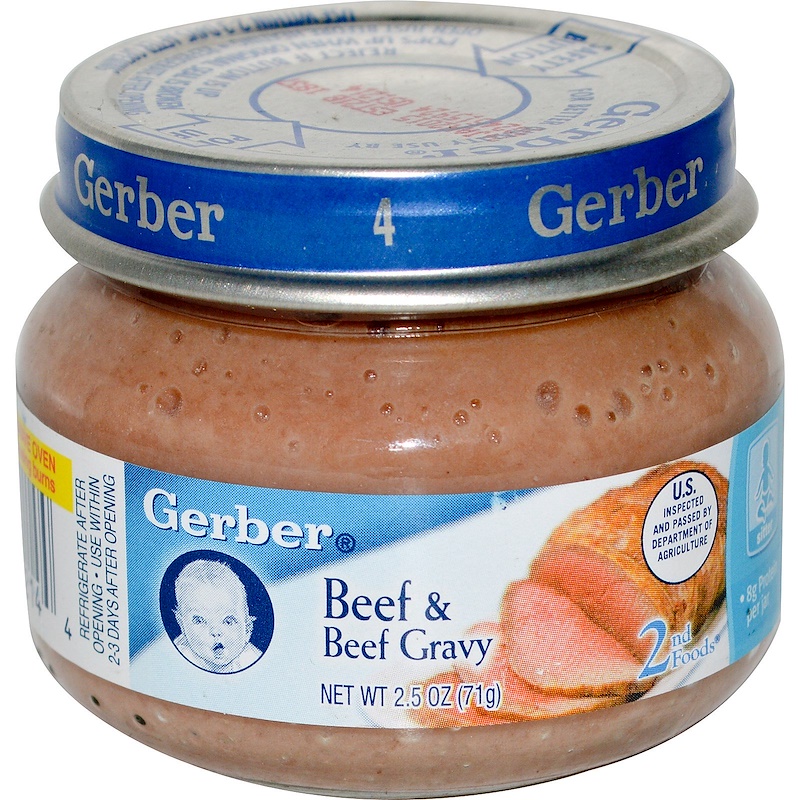 Gerber, 2nd Foods, Beef & Beef Gravy, Sitter, 2.5 oz (71 g) - iHerb