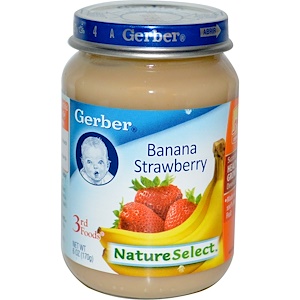 Gerber, 3rd Foods, NatureSelect, Banana Strawberry, 6 oz (170 g) - iHerb