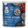 Гербер, Teether Wheels, для малышей от 8 месяцев, с яблоком, 42 г (1,48 унции)