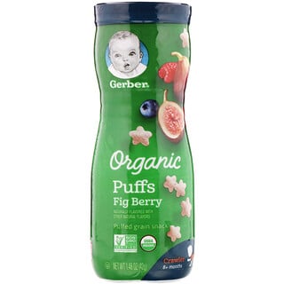 Gerber, Organic Puffs, 8 + Months, Fig Berry, 1.48 oz (42 g)