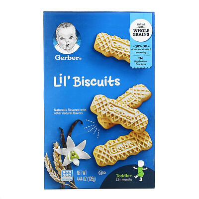 Gerber Lil 'Biscuits, для детей от 12 месяцев, 126 г (4,44 унции)