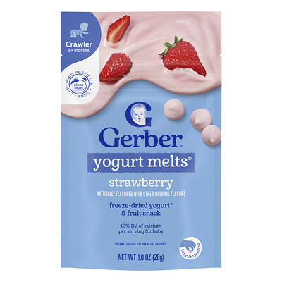 Gerber, Yogurt Melts®, Bebés de 8 meses en adelante, Fresa, 28 g (1 oz)