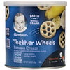 Gerber, Teether Wheels, кільця для прорізування зубів, для малюків від 8 місяців, зі смаком банану та вершків, 42 г (1,48 унції)