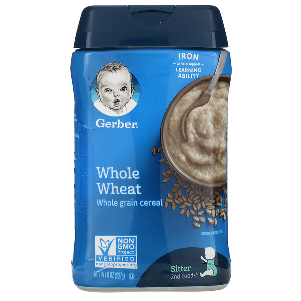 Gerber, Whole Wheat, Whole Grain Cereal, 8 oz (227 g) - iHerb