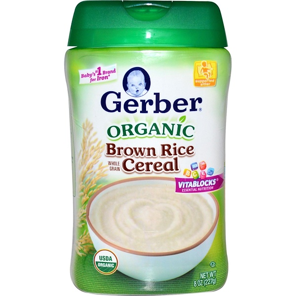 Gerber, Organic, Brown Rice Cereal, 8 oz (227 g) - iHerb