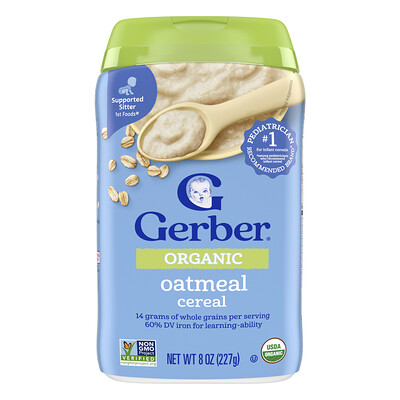 Gerber, Cereal de avena orgánica, 1st Foods®, 227 g (8 oz)