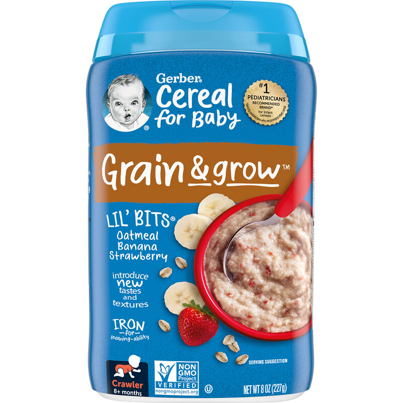 Gerber Cereal For Baby Grain And Grow 8 Months Oatmeal Banana
