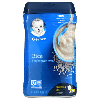 Gerber, 單粒米穀物，第 1 階段輔食，16 盎司（454 克）