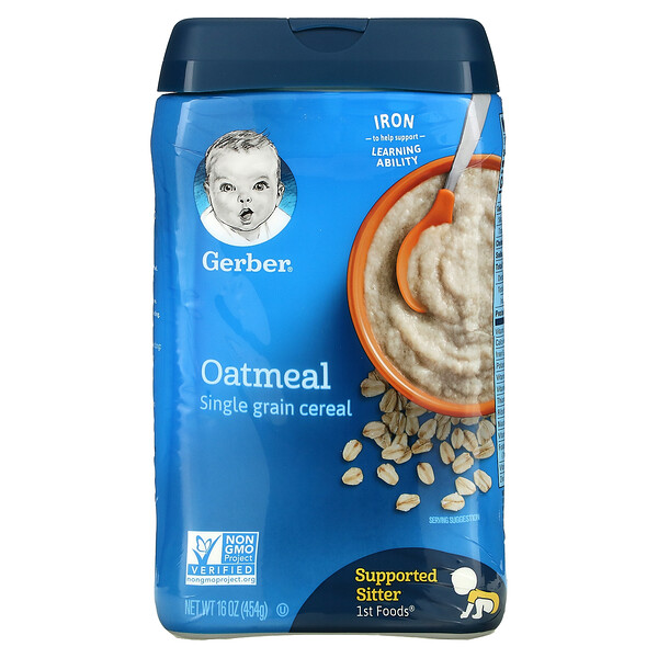 Gerber‏, Oatmeal, Single Grain Cereal, 1st Foods, 16 oz ( 454 g)