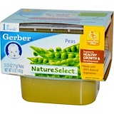 Gerber, Природный выбор, первая пища, горох, 2 упаковки по 2.5 унции (71 г) отзывы