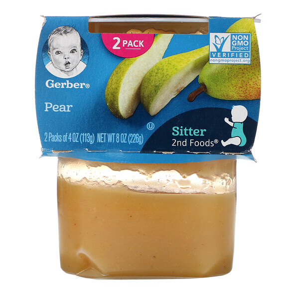 Pear, 2 Pack, 4 oz (113 g) Each
