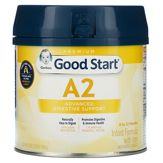 Gerber, Good Start，A2，含鐵嬰兒配方奶粉，0 至 12 月齡，20 盎司（566 克）