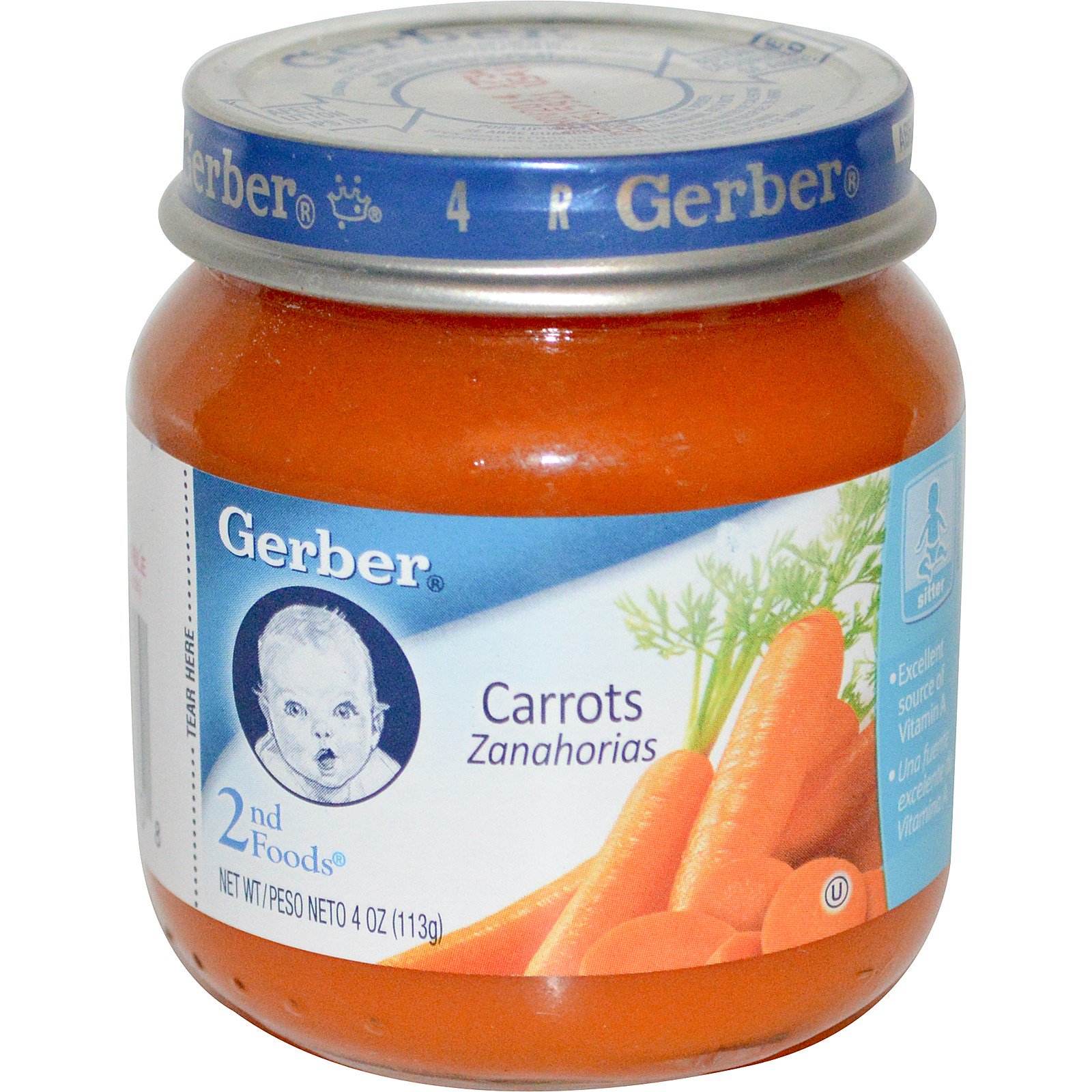 Gerber, 2nd Foods, Carrots, 4 oz (113 g) - iHerb