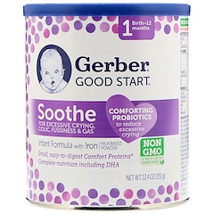 Gerber, Good Start, Soothe, Infant Formula With Iron, Stage 1, Birth-12 Months, 12.4 oz (351 g)