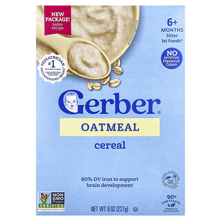 Gerber, Oatmeal Cereal, 6+ Months, 8 oz (227 g)